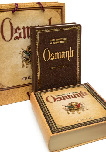 Osmanlı - Abide Şahsiyetleri ve Müesseleriyle  Kutulu - Lüks Termo Deri Cilt