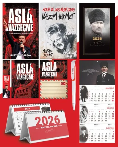 Asla Vazgeçme - Ayraç - Kartpostal - Poster - Nazım Hikmet -  2026 Aja