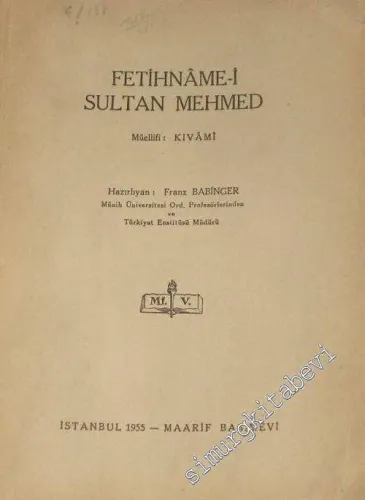 Fetihname - i Sultan Mehmed (Tıpkıbasım) -        1955