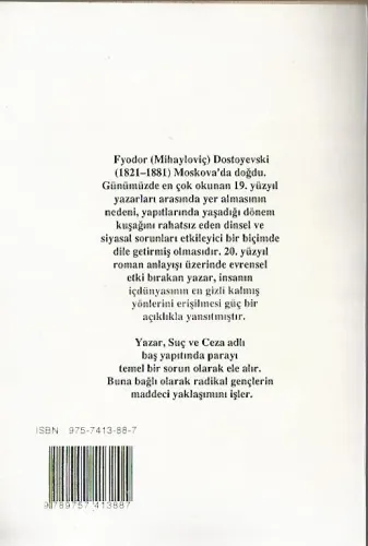 Suç ve Ceza Dostoyevski Morpa %44 indirimli