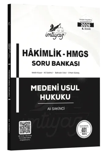 İmtiyaz 2026 HMGS Hakimlik Medeni Usul Hukuku Soru Bankası