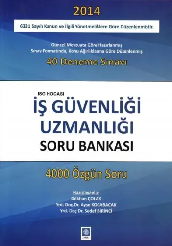 İş Güvenliği Uzmanlığı Soru Bankası