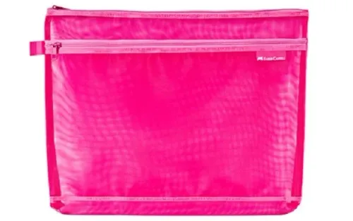 FABER CASTELL MESH DOSYA A4 ÇİFT CEP Pembe