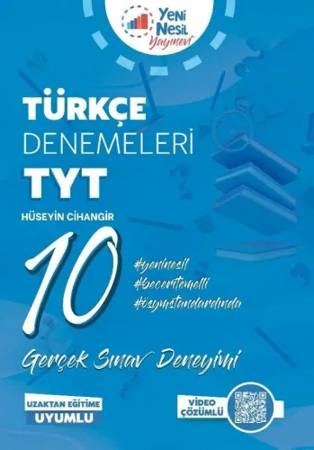 Yeni Nesil Yayınları TYT Türkçe 10 Deneme Sınavı
