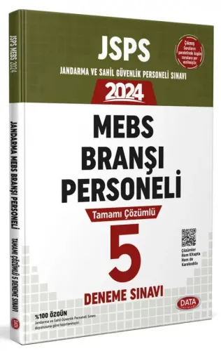 Data Yayınları 2024 JSPS Jandarma ve Sahil Güvenlik MEBS Branşı Personeli Sınavı Tamamı Çözümlü 5 Deneme Sınavı
