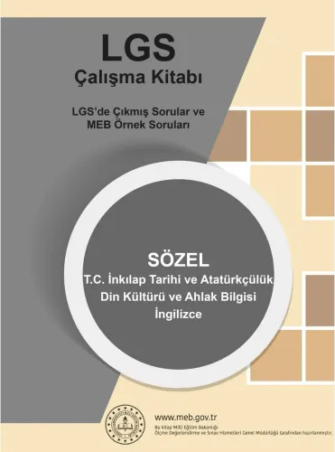 2027 MEB Örnek Soruları LGS Sözel Çalışma Kitabı 8.Sınıf Tarih-Din-İng