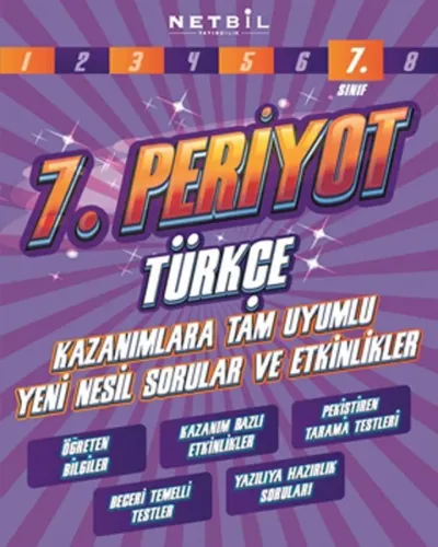 NETBİL 7.Sınıf PERİYOT TÜRKÇE Soru Bankası Kazanımlara Tam Uyumlu