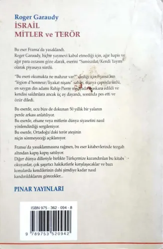 İsrail Mitler ve Terör Roger Garaudy Pınar