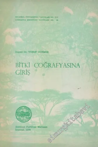 Bitki Coğrafyasıına Giriş -        1976