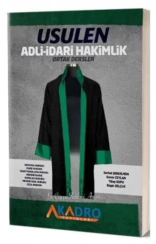 A Kadro Yayınları USULEN Adli-İdari Yargı Hakimlik Ortak Dersler