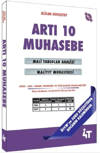 4T Artı 10 Muhasebe Mali Tablolar Analizi Maliyet Muhasebesi - Alican Dovletov