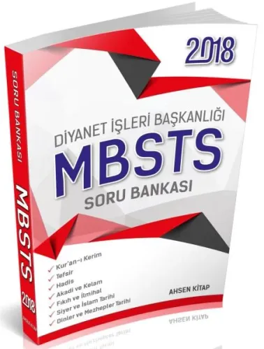 Ahsen 2018 Diyanet İşleri Başkanlığı MBSTS Soru Bankası