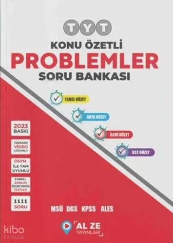 Alze Yayınları TYT Problemler Konu Özetli Soru Bankası
