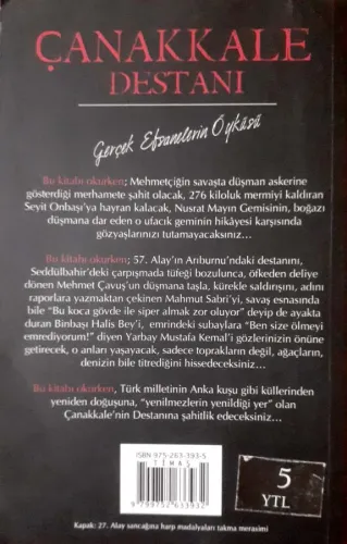Çanakkale Destanı İsmail Bilgin Timaş Yayınları