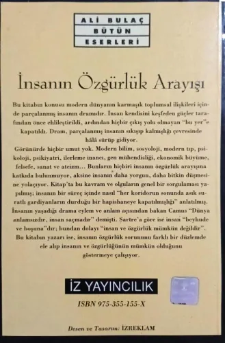 İnsanın Özgürlük Arayışı Ali Bulaç İz Yayıncılık