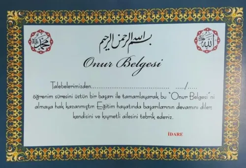 Onur Belgesi