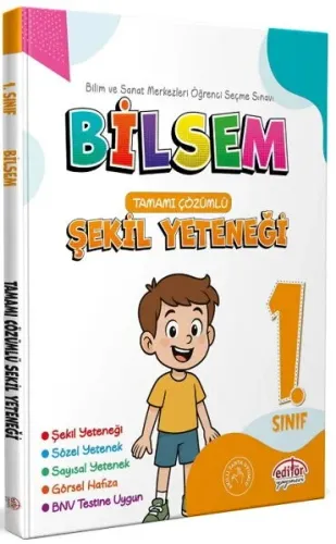 1.SINIF BİLSEM ŞEKİL YETENEĞİ ÇÖZÜMLÜ YENİ TARZ