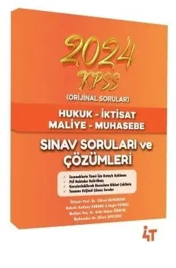 4T Yayınları KPSS A Grubu 2024 Sınavı Çıkmış Soruları Çözümlü