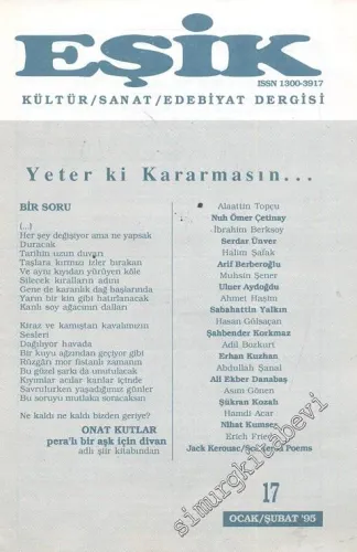 Eşik Kültür Sanat Edebiyat Dergisi - Sayı 17, Ocak - Şubat 1995