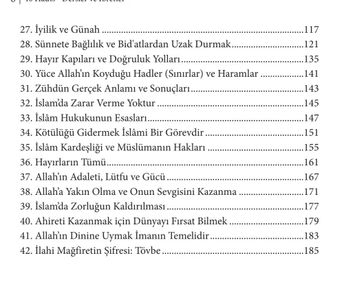 İmam Nevevi 40 Hadis - Dersler ve İbretler