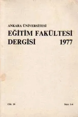 Ankara Üniversitesi Eğitim Fakültesi Dergisi 1977