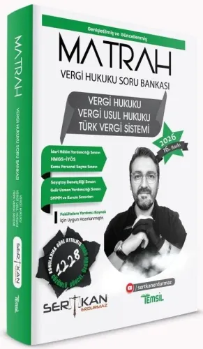 MATRAH Vergi Hukuku Vergi Usul Hukuku Türk Vergi Sistemi Soru Bankası Çözümlü