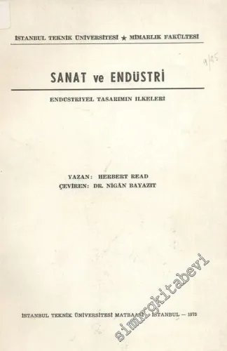 Sanat ve Endüstri: Endüstriyel Tasarımın İlkeleri -        1973