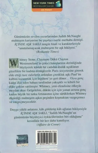İçinde Aşk Saklı Judith McNaught Epsilon Yayıncılık %64 indirimli