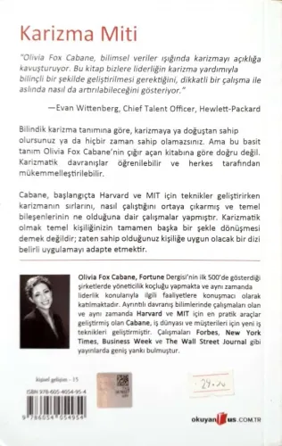Karizma Miti -Kişisel Çekimin Ustası Olmak Olivia Fox Cabane Okuyan us