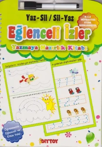 Yaz Sil-Sil Yaz Eğlenceli İzler Yazmaya Hazırlık Kitabı