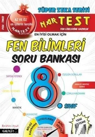 Nartest Yayınları 8. Sınıf LGS Süper Zeka Fen Bilimleri Soru Bankası Nartest