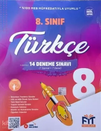 Fit Yayınları 8. Sınıf Türkçe 14 Deneme Sınavı