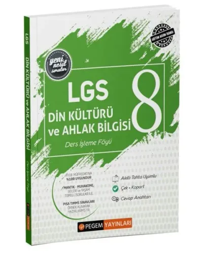 Pegem Yayınları 8. Sınıf LGS Din Kültiri ve Ahlak Bilgisi Ders İşleme Föyü