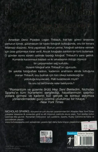Hep Seni Bekledim Nicholas Sparks Artemis Yayınları %55 indirimli