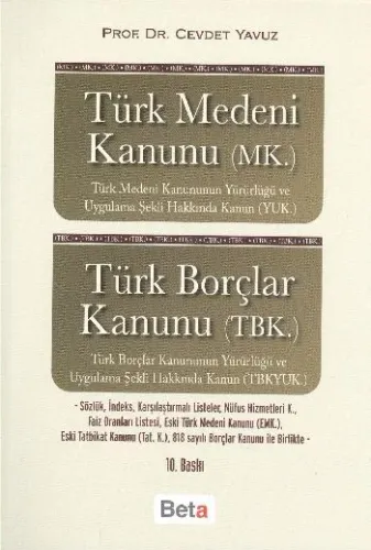 Türk Medeni Kanunu-Türk Borçlar Kanunu