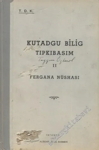 Kutadgu Bilig 2 Fergana Nüshası TIPKIBASIM -