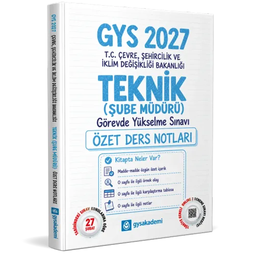 GYS Akademi 2027 Çevre, Şehircilik ve İklim Değişikliği Bakanlığı Tekn