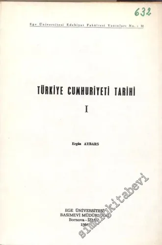 Türkiye Cumhuriyeti Tarihi 1 -