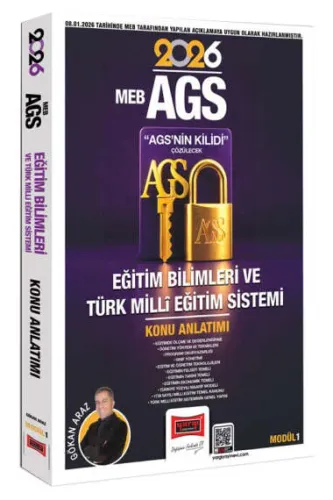 Yargı Yayınları 2026 MEB-AGS Anahtarı Eğitim Bilimleri ve Türk Milli Eğitim Sistemi Konu Anlatımı Modül 1