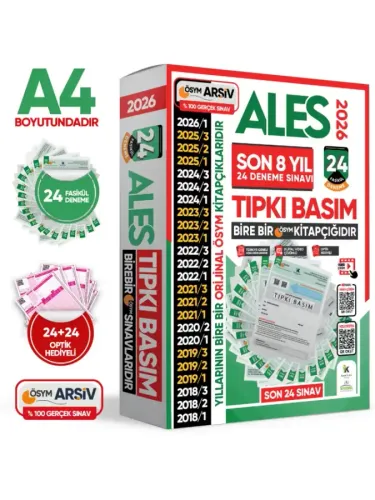İnformal Yayınları 2026 ALES ÖSYM Tıpkı Basım Çıkmış Soru 24'lü Deneme Paketi Video ve Dijital Çözümlü Türkiye Geneli