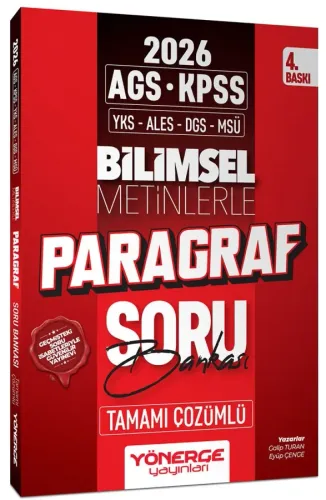 Yönerge Yayınları 2026 KPSS MEB-AGS TYT ALES DGS MSÜ Bilimsel Metinler