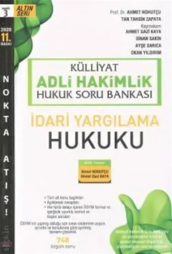 Külliyat Adli Hakimlik Hukuk Soru Bankası İdari Yargılama Hukuku