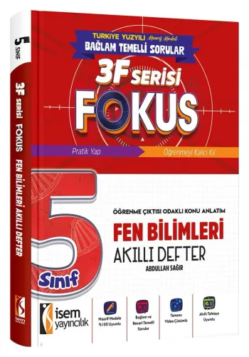 İSEM YAY. 5. SINIF FOKUS FEN BİLİMLERİ AKILLI DEFTER