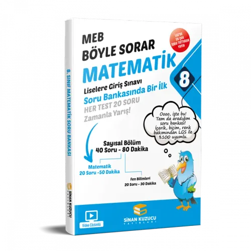 Meb Böyle Sorar 8.Sınıf Matematik Soru Bankası Sinan Kuzucu Yayınları 
