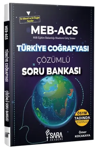 Şara Akademi MEB-AGS Türkiye Coğrafyası Soru Bankası Çözümlü