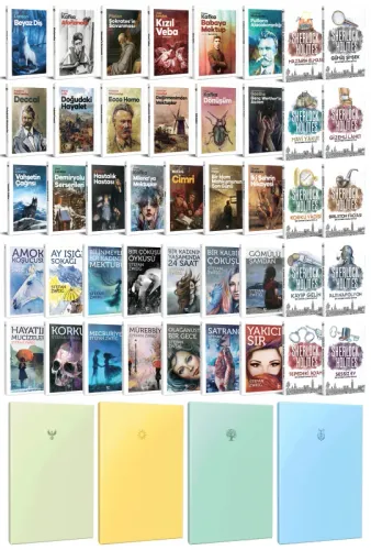 43 Dünya Klasiği ve Pastel Çizgisiz Defter Seti -2 - Halkkitabevi