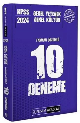 2024 KPSS Genel Yetenek Genel Kültür Tamamı Çözümlü 10 Deneme % 40 İndirim