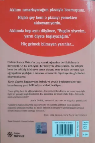 Yarın Diyete Başlıyorum Didem Kanca Üstay Doğan Novus