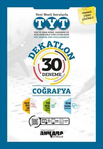 Ankara Yayıncılık TYT Dekatlon Coğrafya 30 Deneme