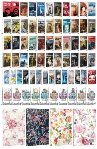 68 Dünya Klasiği ve Çiçekli Planlama Defteri Seti -2 - Halkkitabevi